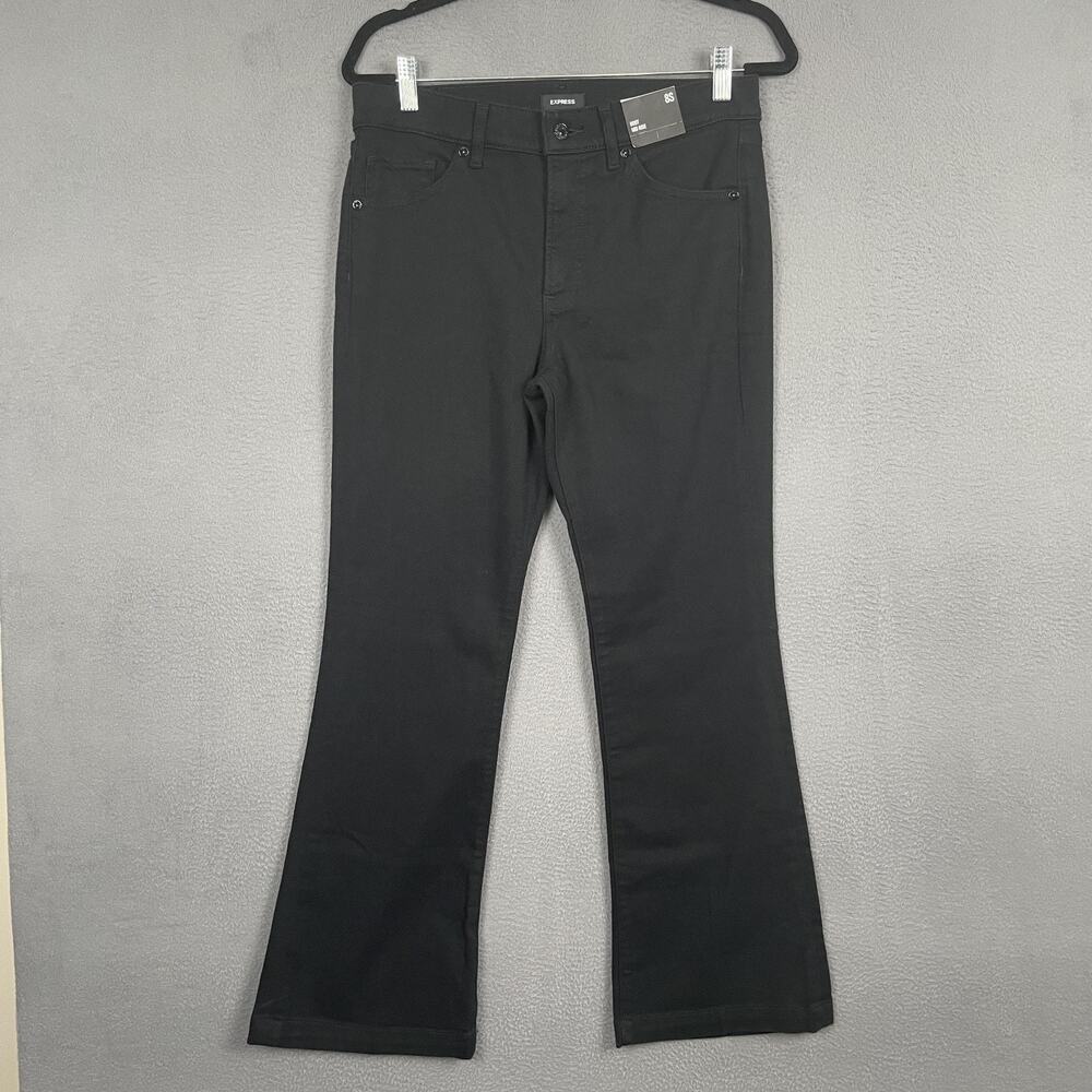 Express Pants Womens 8S Black Bootcut Mid Rise Stretch Flare Work Casual
